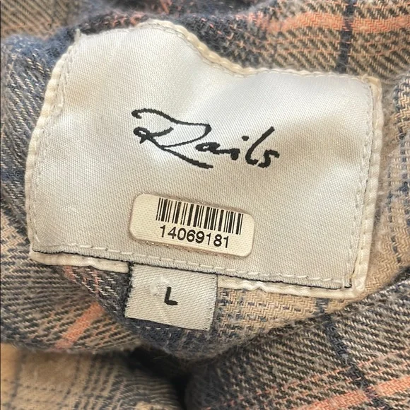 Rails Angelica Plaid Shirt, L - Picture 5 of 12